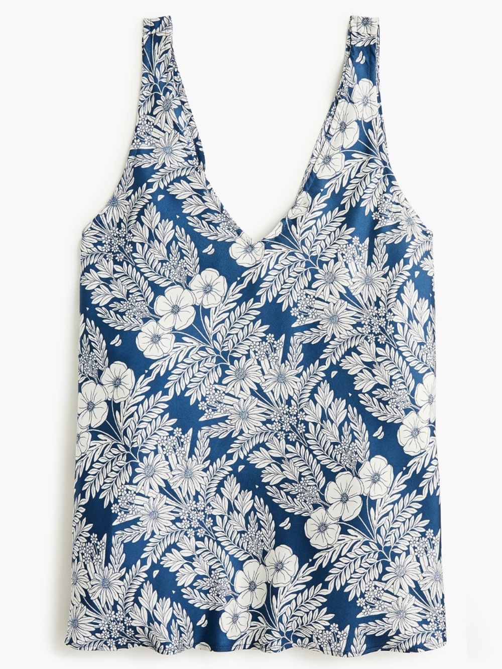 NWOT J. Crew x Abigail
Borg 100% silk Blue V-Neck Floral Camisole size small
